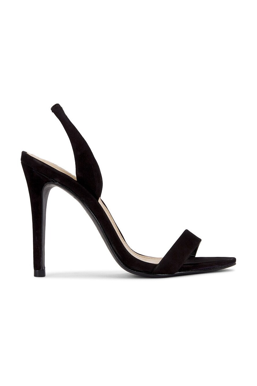 Schutz Luriane Heel in Black suede high heel slingback